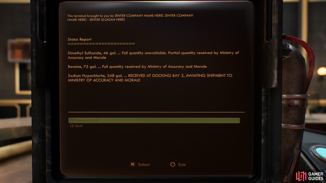Pass a [Hack 100] check while messing with Chairman Rockwell's computer to open up a new option for entering the Ministry of Accuracy and Morale.