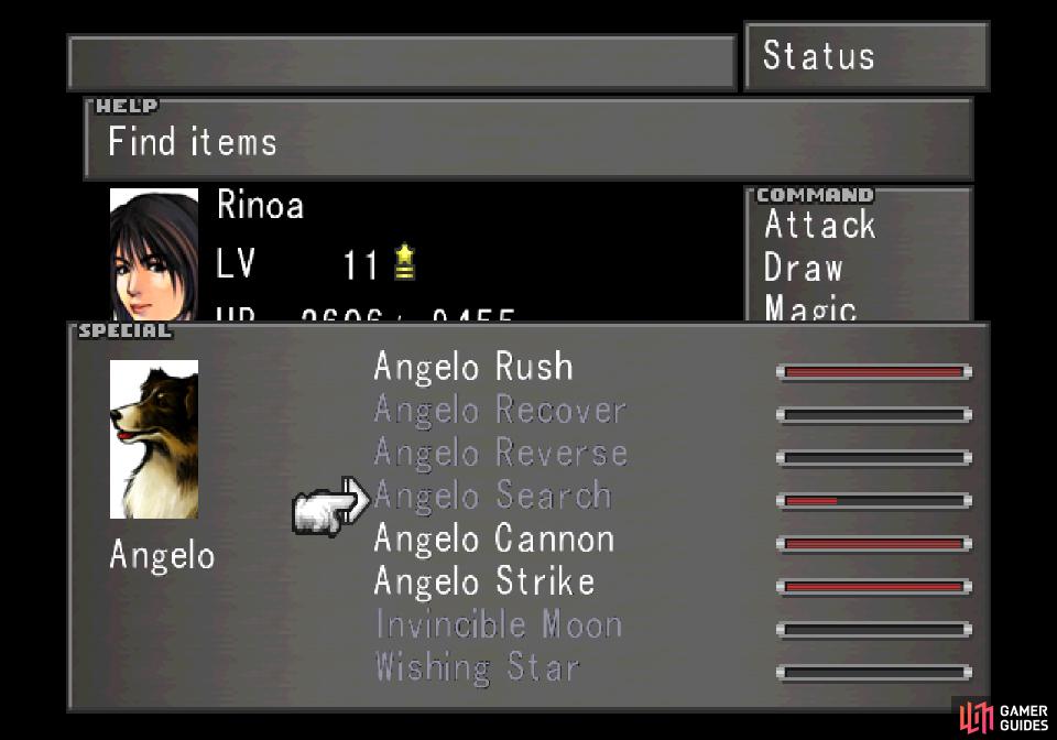 Select the Angelo Search skill and you’ll learn it as you run around.