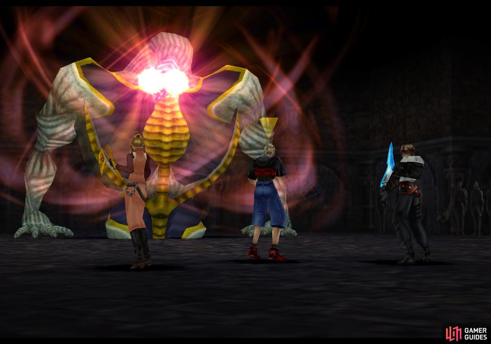 Gargantua’s Evil Eyes attack deals damage and can inflict Curse and Slow.