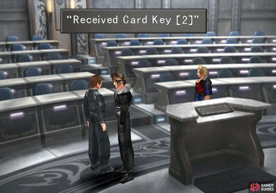 Another student will hand over the Card Key [2]