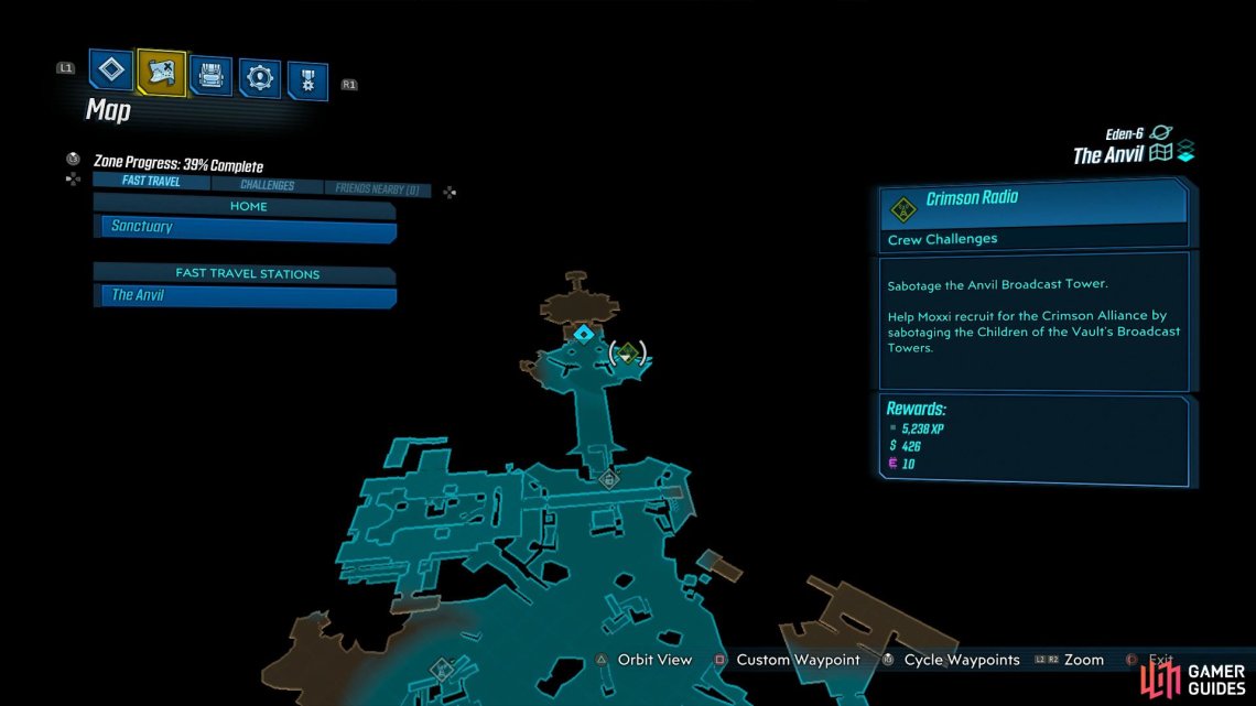 The Anvil Map Borderlands 3 Crew Challenges - The Anvil - Full Area Coverage | Borderlands 3 | Gamer  Guides®
