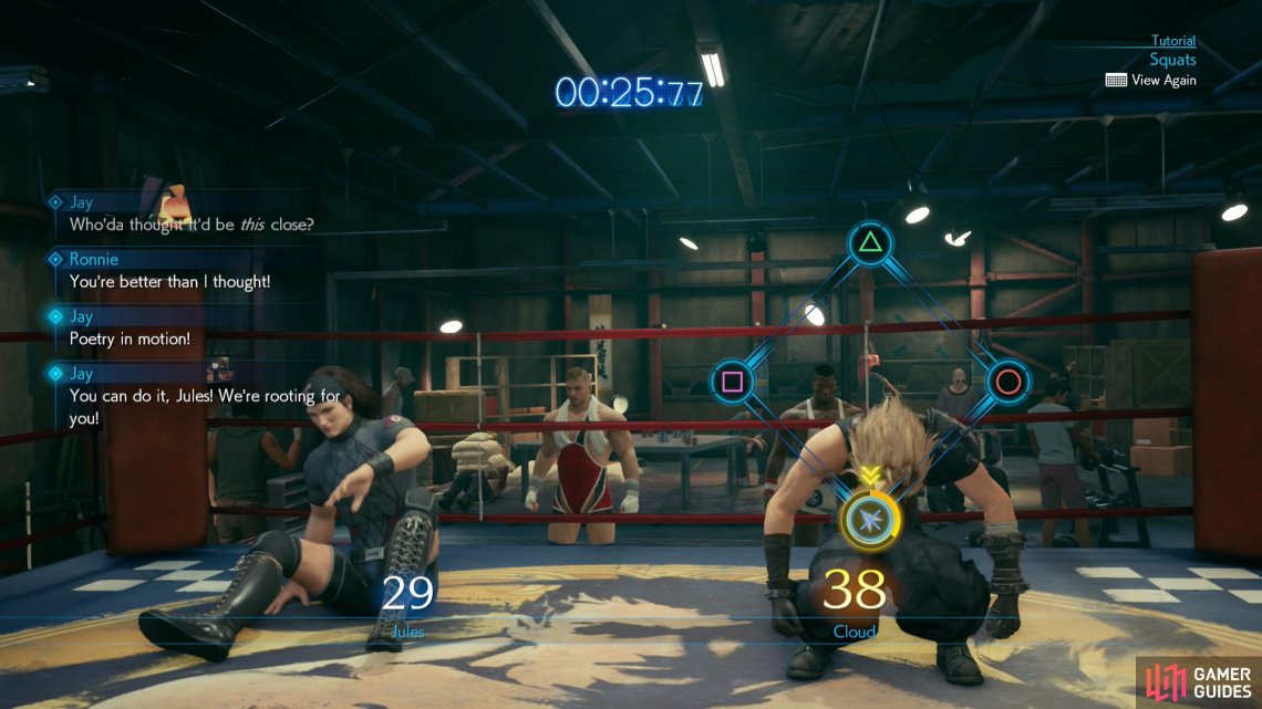 In "Amateur" and "Pro" ranks you'll need to stop and mash [CROSS] periodically.