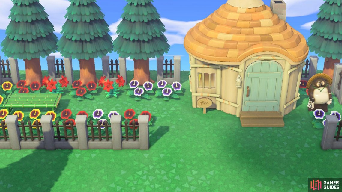 Lots of flowers and fencing increase your island’s rating