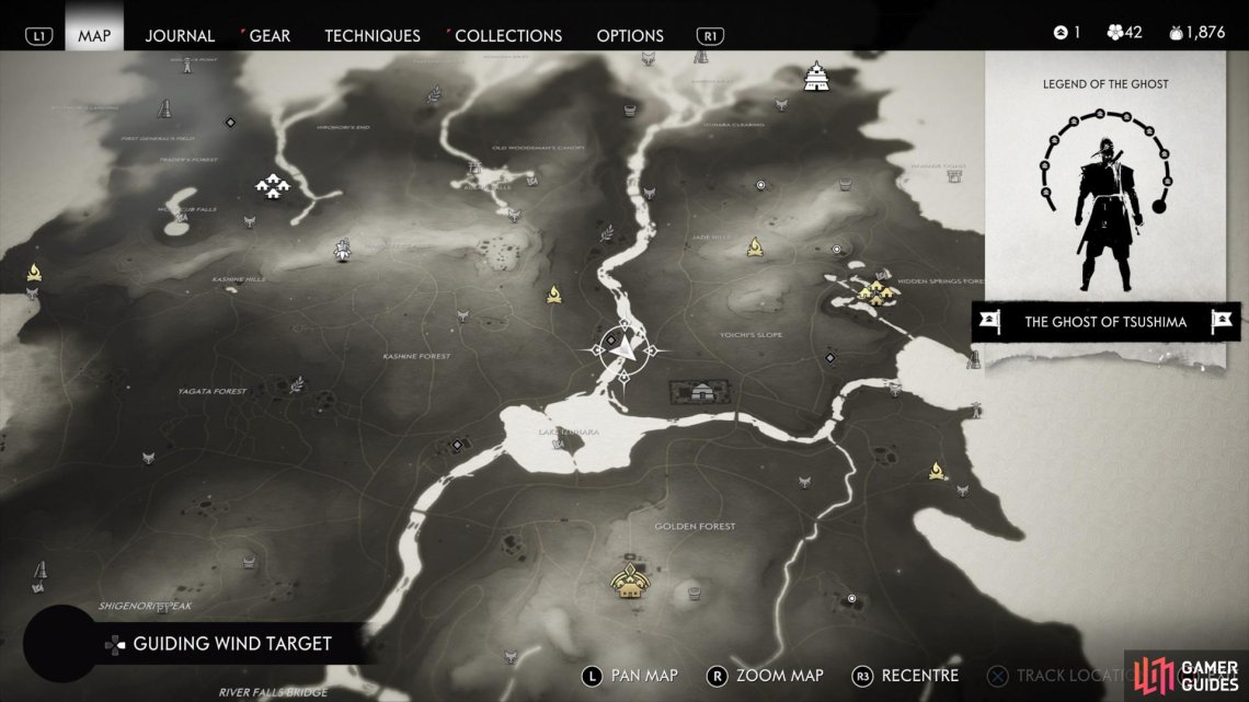 Ghost of tsushima карта лагерей