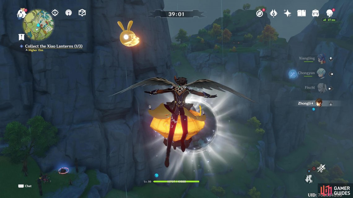 Glide through the objectives whilst collecting the lanterns 