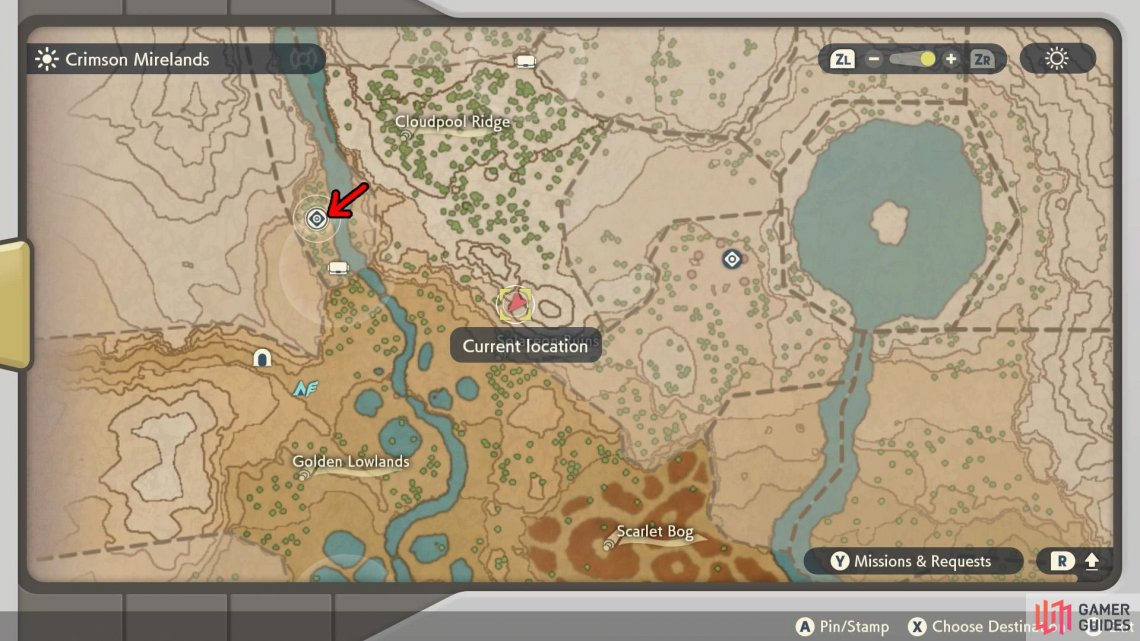The suspicious campsite is located north of where you started.