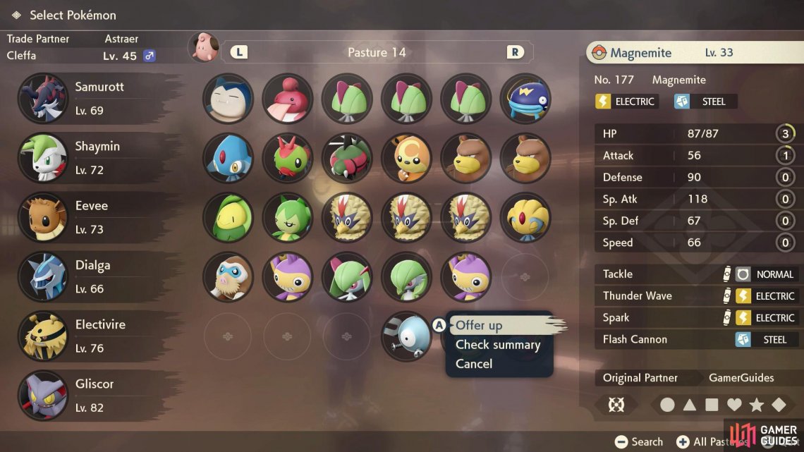 Choose any Pokémon from your party or boxes.