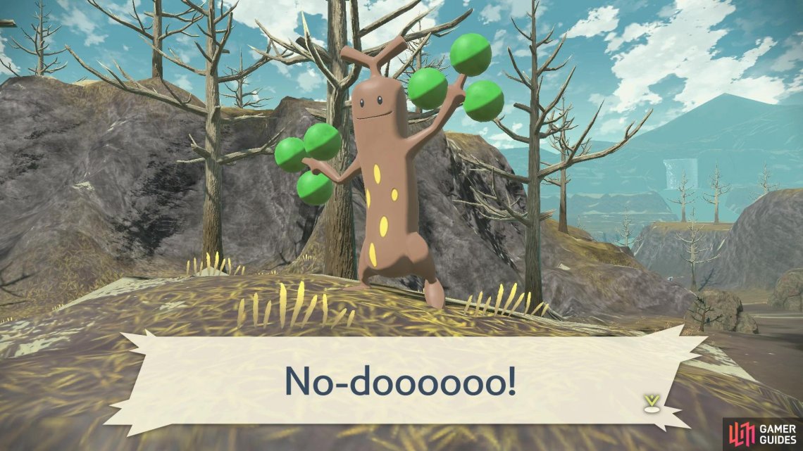 The Sudowoodo does not enjoy being blasted with water pulse