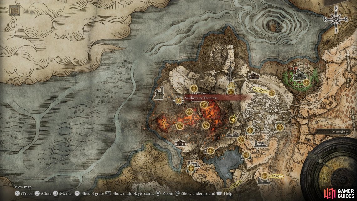 Alexander can next be found by heading to the lava field southwest of Seethewater Terminus in Mt. Gelmir