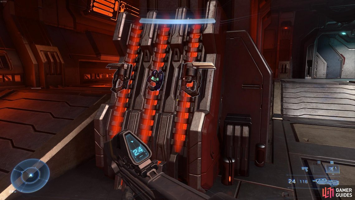 You’ll find plenty of weapon racks with different types of weapons if you run out of ammunition.