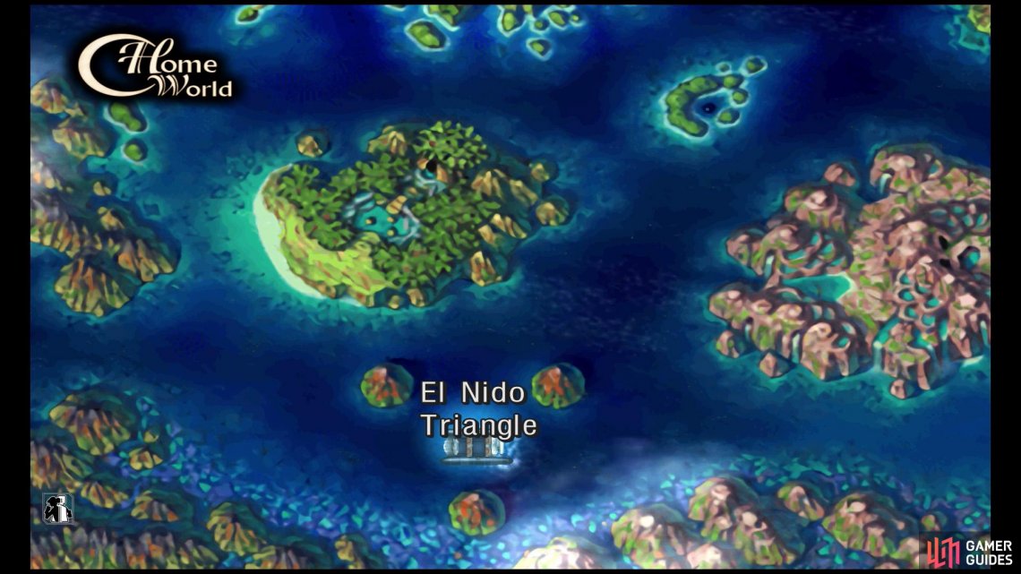 The El Nido Triangle is located south from Water Dragon Isle.