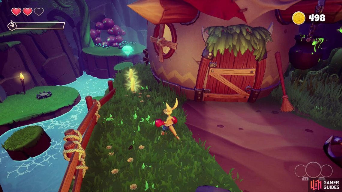 The fourth Crystal will be next to this hut with the Heart Piece