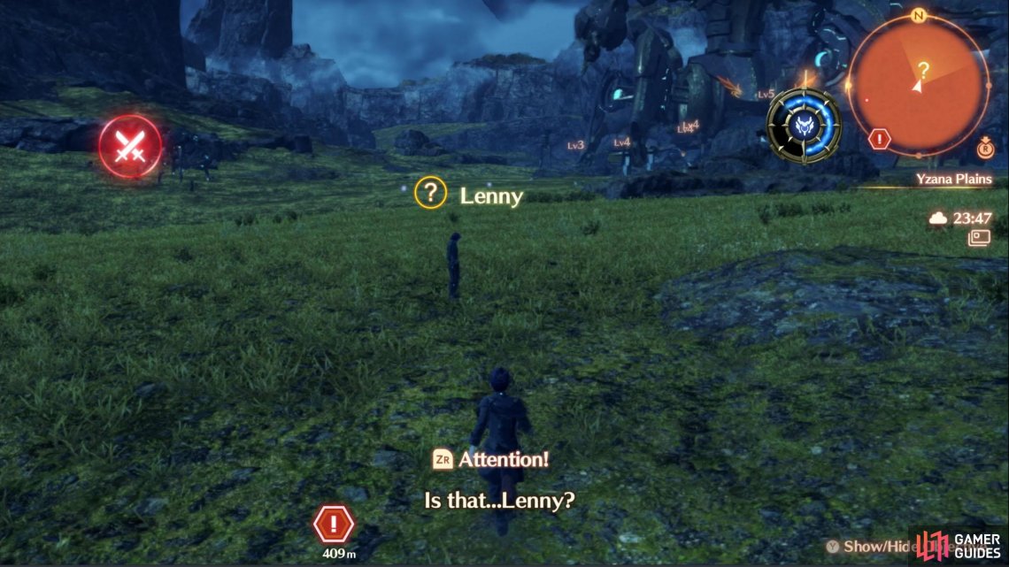 Lenny can be found near the middle of Yzana Plains.