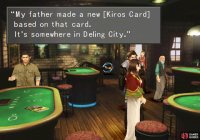 If you lose the MiniMog Card earlier, the Queen of Cards will inform you her father created the Kiros Card