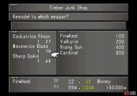 Next to the Timber Hotel you’ll find a weapon shop, where you can create new weapons for Rinoa