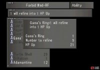 Each Gaeas Ring refines into a HP Up.