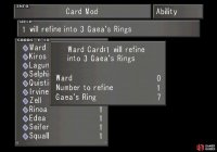 The Ward Card can be refined into 3x Gaeas Rings