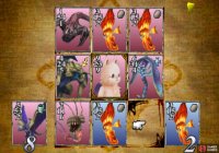 Play a game with the Queen of Cards including a bunch of junk cards and MiniMog