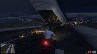 Quickly race into the back of the cargo plane before it takes off