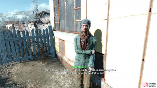 After getting her some Jet, Mama Murphy will request you build her a chair.