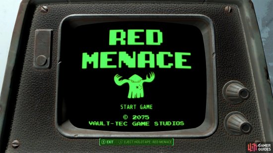 You can play the game Red Menace on a recreational terminal, or better yet, eject the holotape and take it with you.