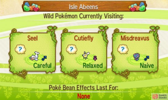 Wild Pokemon are attracted by the scent of Poke Beans.