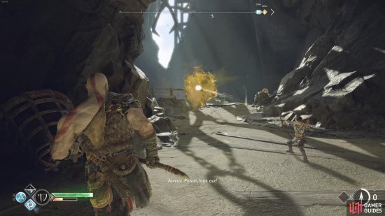 Fire at the Revenant with Atreus arrows to stun it in place, and be sure to avoid the poison waves.