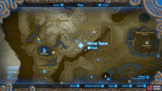 Here is the specific location of Hebra Tower
