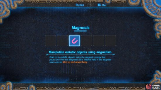 Magnesis will be the first of a few powers your Sheikah Slate will acquire.