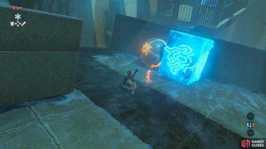 Use the same Cryonis trick from before so the puzzle ball ends up right here