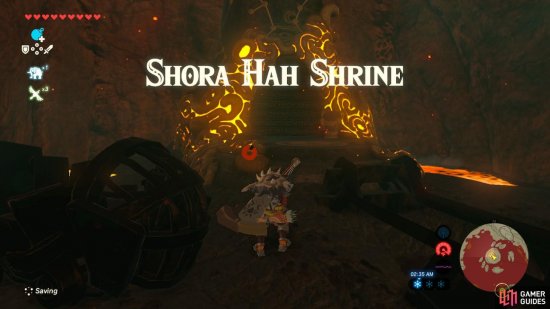 This Shrine is tucked in a lava lake to the northwest of Death Mountains summit