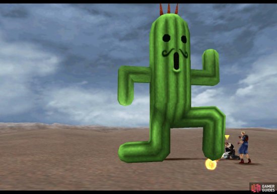 Jumbo Cactuar’s most common attacks include a stomp