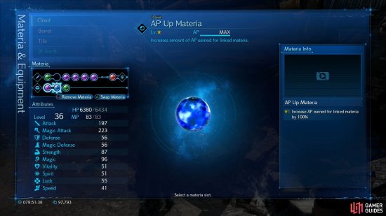 and after taking 5,000 steps with it equipped itll turn into AP Up Materia.