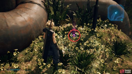 Grab a piece of MP Up Materia in Aeriths garden.