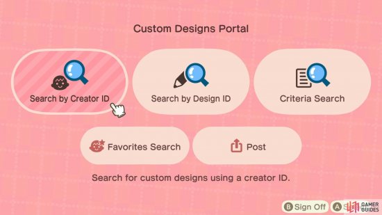 and then to find specific designs youll need creator or design IDs.