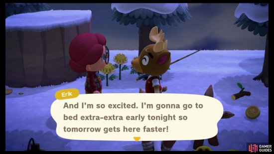 your villager will be very excited!