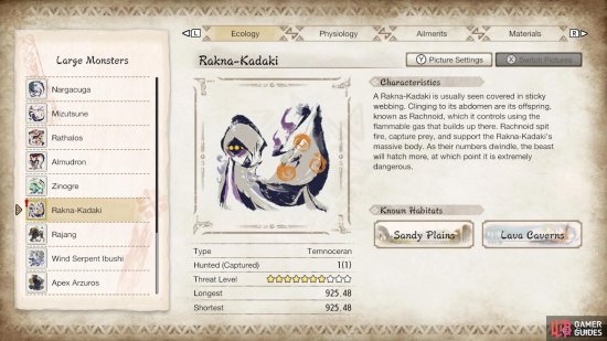 Rakna-Kadaki’s profile in the Hunter’s Notes.