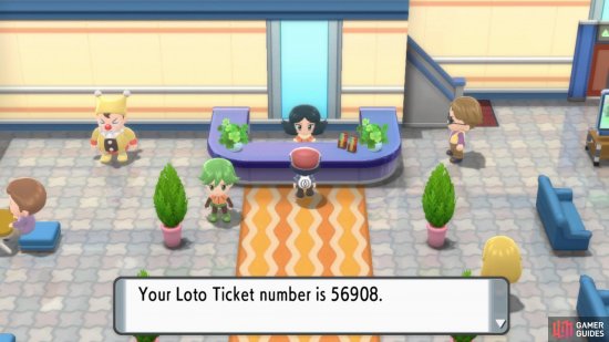 Grab a Lotto Ticket from the receptionist.