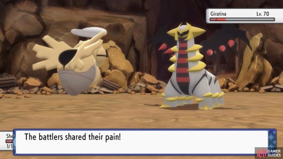 Also, whenever Giratina uses Pain Split, its own HP will be reduced!