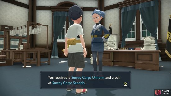 Shell give you the uniform of the Survey Corps.