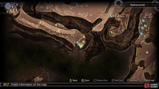 The location of Demon Statue #2 on the map