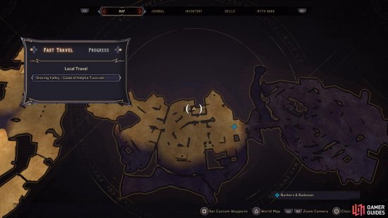 The Diary of Garrifex Scrolls location on the map