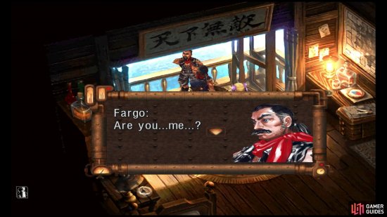 Bring Fargo from Another World to visit his Home World self.