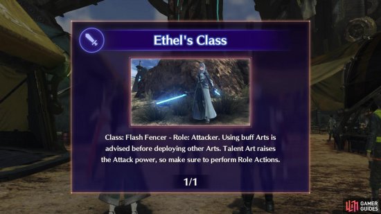 she is an attacker and her class is called the Flash Fencer.