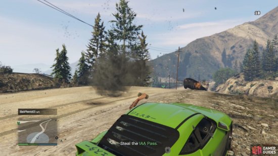 then chase down the agent youre looking for and destroy his vehicle with Sticky Bombs. 