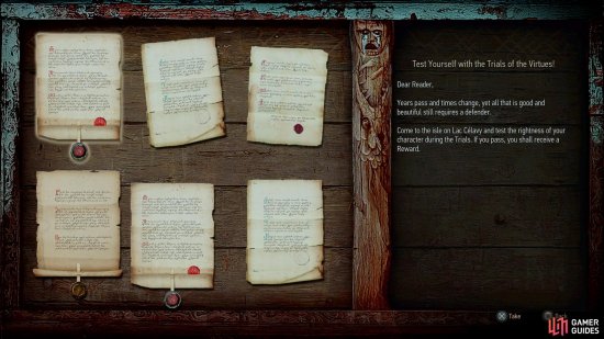 You can start There Can Be Only One by grabbing the Test Yourself With Trials of the Virtues! notice from the Notice Board near The Gran Palace Notice Board in Beauclair.