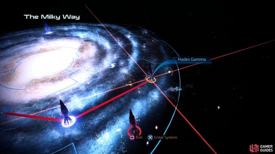 Reaper-occupied clusters are marked with a Reaper icon on the galaxy map.