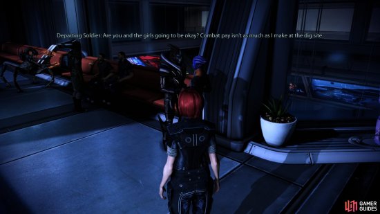 Listen to a turian soldier and his asari wife until their dialog repeats,