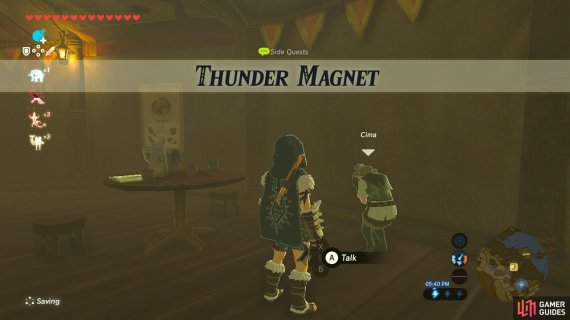 Thunder Magnet Sidequests Quests The Legend Of Zelda Breath Of The Wild Gamer Guides Pieces of armor sets are found in a variety of ways, most will be from completing side quest and shrines. thunder magnet sidequests quests
