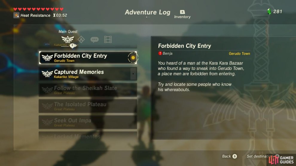Forbidden City Entry The Legend Of Zelda Breath Of The Wild